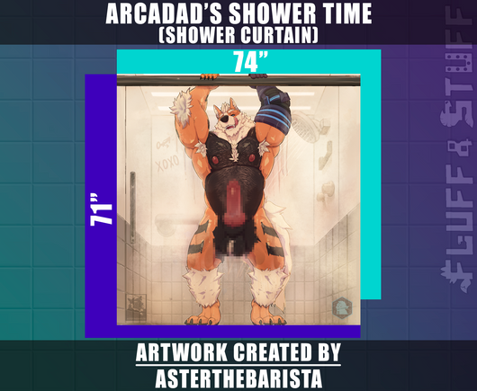 Arcadad's Shower Time Shower Curtain by Asterthebarista