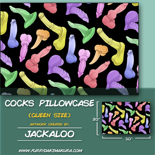 COCKS Pillowcase by Jackaloo