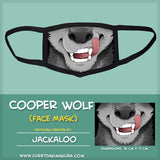 Cooper Wolf Face Mask by Jackaloo