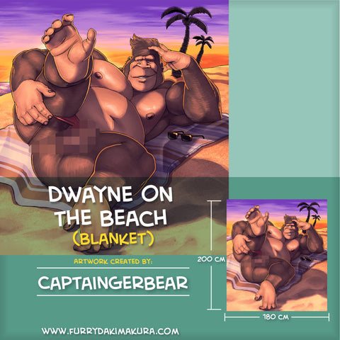 Dwayne on the Beach, an Extracurricular Activities Flannel Blanket