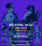 Relaxing Wolf by Bleuxwolf